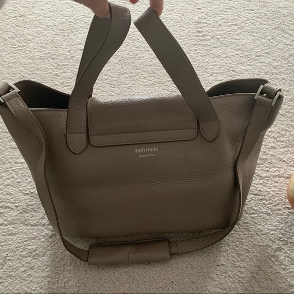Meli Melo Medium Grey Leather Bag - Picture 2 of 10